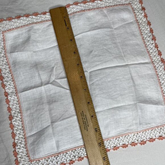 1 Vintage Cocktail Napkin Handkerchief Hankie Square 12" x 11.5" - Picture 4 of 6